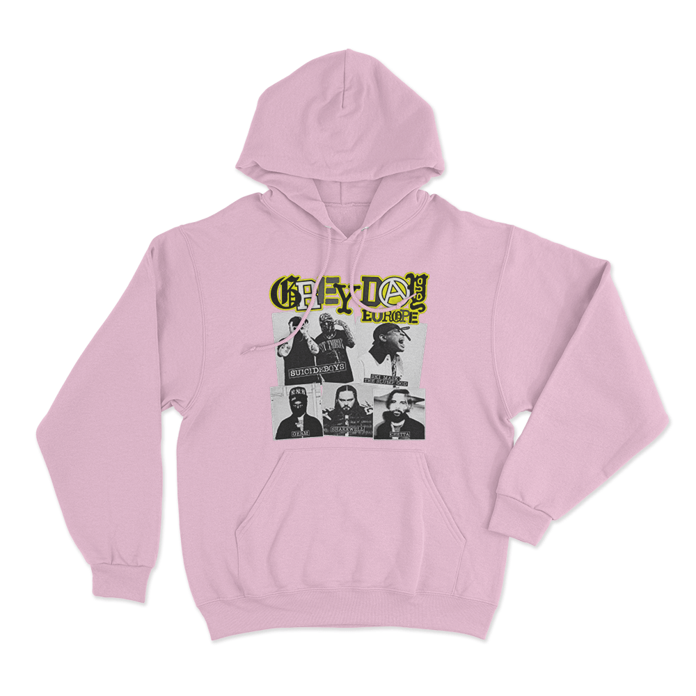 GreyDay Tour Poster Unisex Hoodie Pink GreyDay Tour Poster Unisex Hoodie Pink