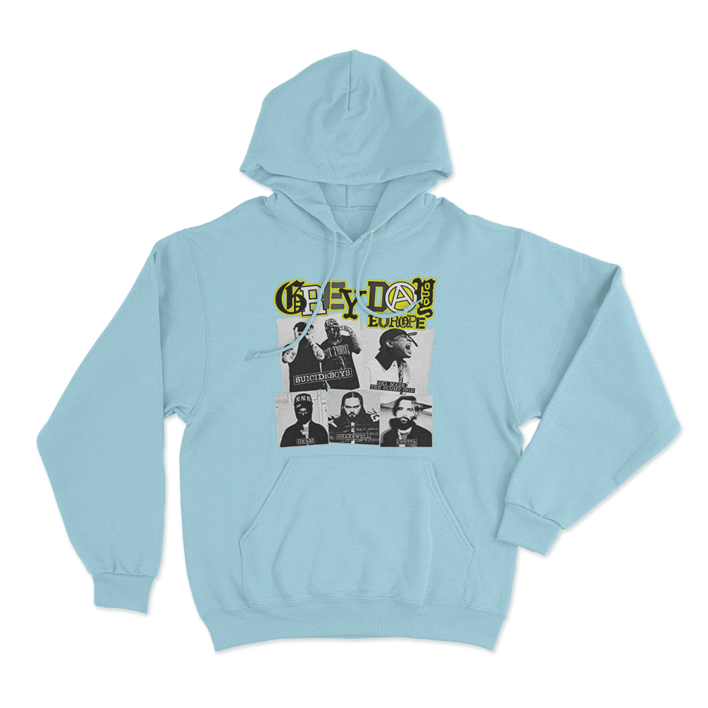 GreyDay Tour Poster Unisex Hoodie Sky Blue GreyDay Tour Poster Unisex Hoodie Sky Blue