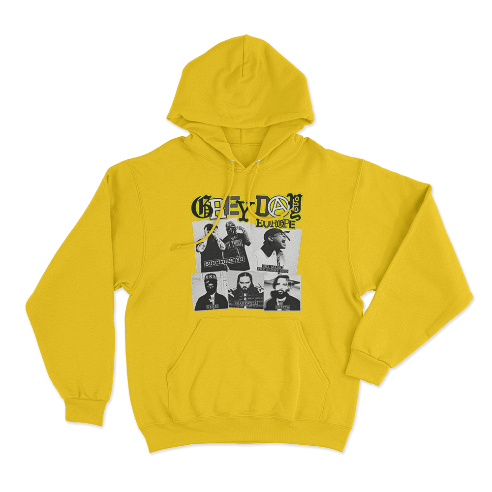 GreyDay Tour Poster Unisex Hoodie Yellow GreyDay Tour Poster Unisex Hoodie Yellow