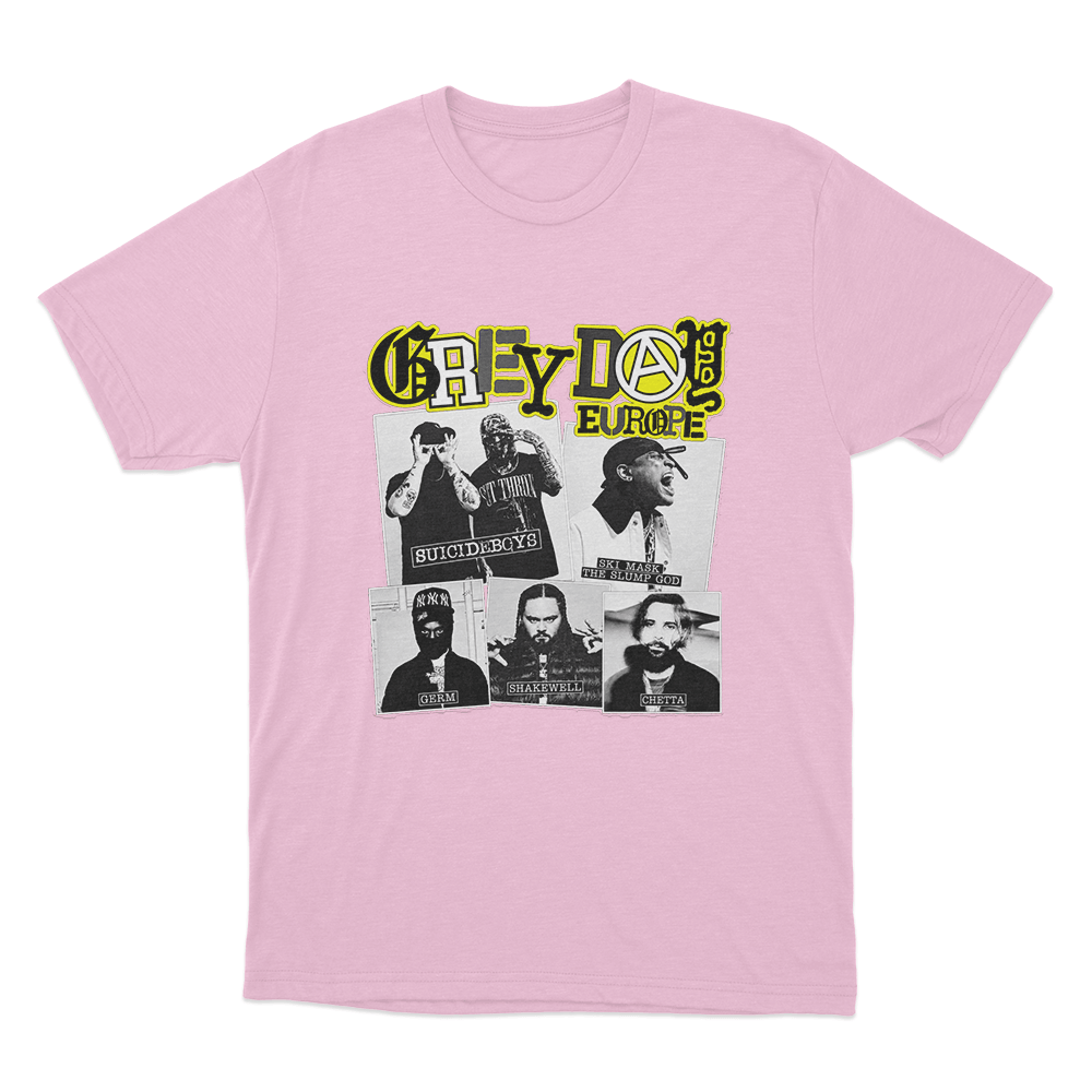 GreyDay Tour Poster Unisex T Shirt Pink GreyDay Tour Poster Unisex T Shirt Pink
