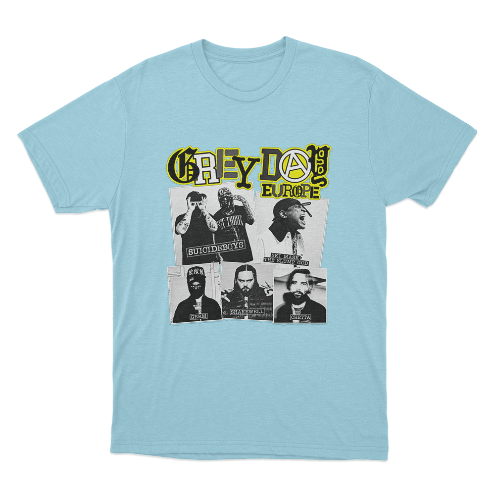 GreyDay Tour Poster Unisex T Shirt Sky Blue GreyDay Tour Poster Unisex T Shirt Sky Blue