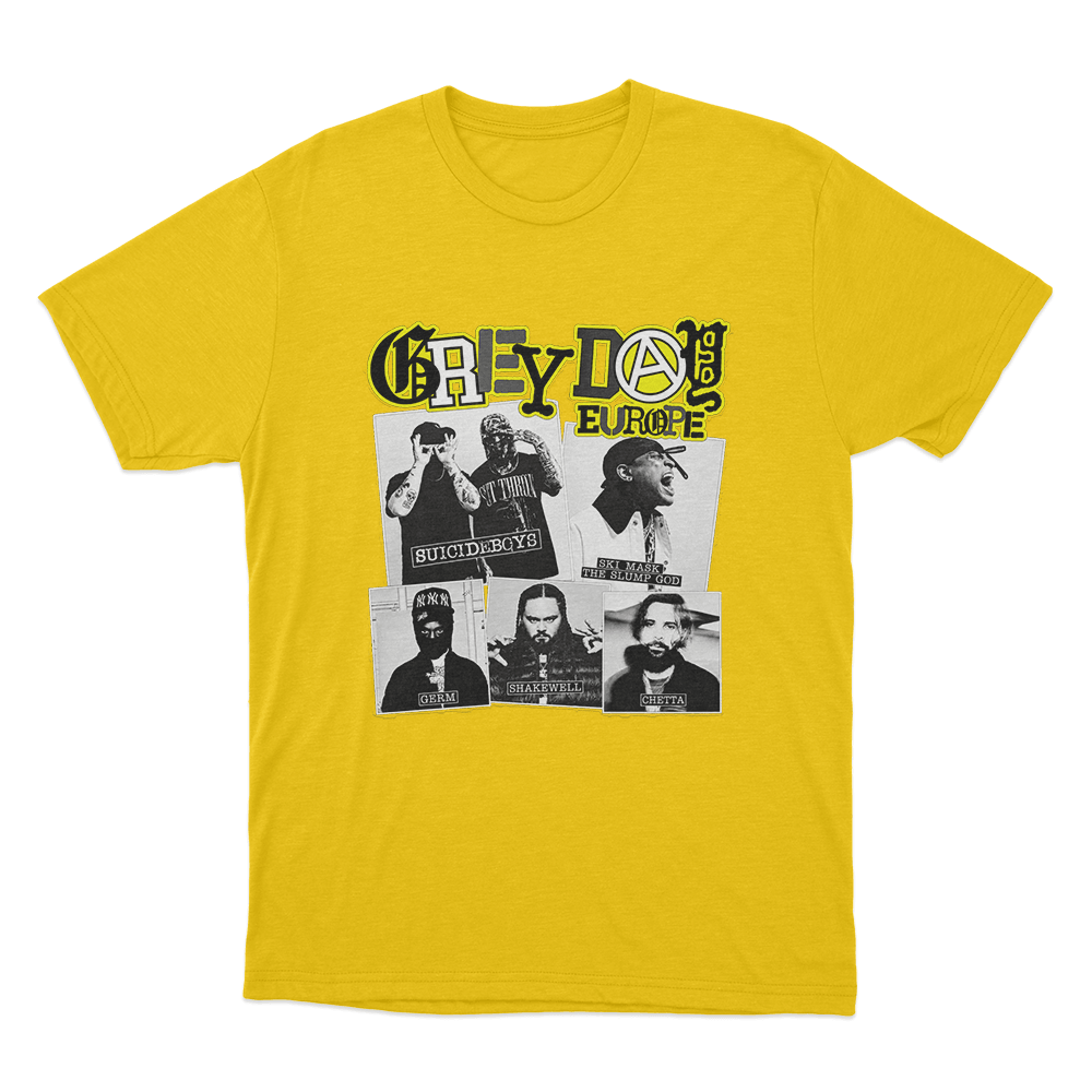 GreyDay Tour Poster Unisex T Shirt Yellow GreyDay Tour Poster Unisex T Shirt Yellow